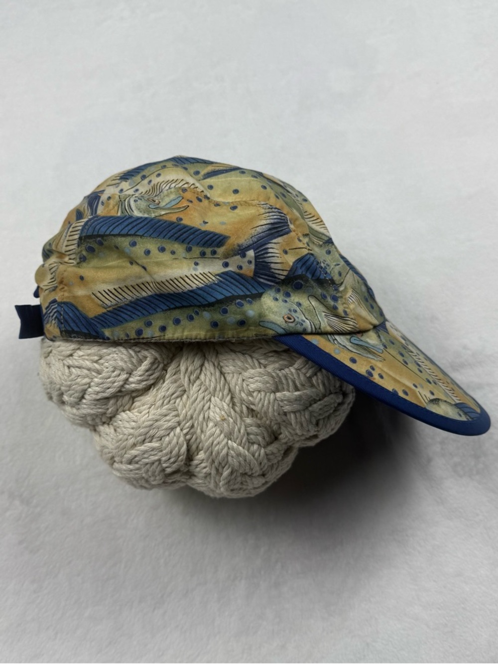 Vintage 90s Patagonia Trout All Over Print Spoonbill Cap 52125 Hat